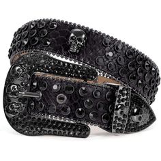 Bling Rhinestone Belt- Unisex In 3 Sizes Please See Picture For Your Size. Small- 30-34” Medium- 34-38” Large- 38-42” Diamond Belt, Skull Belt, Rhinestone Belts, Belt Making, Rhinestone Skull, Western Bling, Metal Skull, Western Belt, Metal Fashion