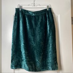 Vintage Givenchy Skirt Velvet Has A Gorgeous Pattern To It Hidden Side Zip And Snap Closure Fully Lined Made In France Size 46 French, Us 14 *Vintage Sizing Runs Small Please Check Approx Measurements Taken Flat For Fit: Waist 16” Hips 21” Length 24” Givenchy Skirt, Skirts Vintage, Long Floral Skirt, Vintage Givenchy, Stretchy Skirt, Knit Maxi Skirt, Black Maxi Skirt, Wool Pencil Skirt, Black Pencil Skirt