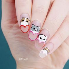 💅 Happy #MeownicureMonday! 💅 Meowlentine’s is just around the corner and there’s nothing we love more than kitties! 🫶🐈💖 Love these cute cat nails courtesy of @jeealee! #catnails Cute Cat Nails, Love More, Around The Corner, Cute Cat