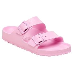 Birkenstock Arizona EVA Sandal  Make a splash wearing this lightweight sandal. They're made with the Birkenstock contoured footbed you know and love, only it's all part of the waterproof EVA design. Pink Sandals With Adjustable Fit For Summer, Pink Adjustable Fit Sandals For Summer, Spring Slip-on Waterproof Sandals, Waterproof Slip-on Sandals For Vacation, Pink Adjustable Fit Synthetic Sandals, Waterproof Open Toe Sandals For Spring, Spring Waterproof Open Toe Sandals, Waterproof Open Toe Sandals For Vacation, Spring Beach Waterproof Sport Sandals