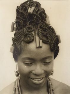 Untitled, from the series Hairstyles (2014-23) Series Hairstyles, Nigeria Africa, Hair Styles 2014, Silver Print, Gelatin Silver Print