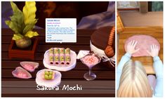 two pictures, one with food and the other with text above it that reads saara mochi