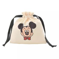 Exclusive "Bow Character Face" Drawstring Bag will be released at Japan Disney Store on Sept 29~! Introducing Mickey's purse. Standard character art is placed on a pure white purse. With a simple design, you can enjoy the charm of the character. The small drawstring bag is convenient for organizing small items. It's not bulky, so you can easily carry it in a mini bag Size: Height approx. 16.5 x Width 15.5 x Thickness 0.5(cm) Photo Credit: Japan Disney Store Small Drawstring Bag, Disney Shanghai, Plush Toy Dolls, White Purses, Ear Hats, Cameras And Accessories, Wallet Pouch, Winter Warmers, Backpack Tote Bag