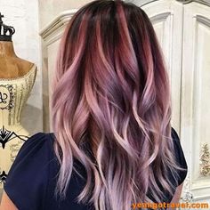 Gold Ombre Hair, Rose Gold Hair Ombre, Pink Hair Color, Hair Color Purple, Hair Color For Women, Hair Color Pink, Looks Party, Rose Gold Hair, Ombre Hair Color