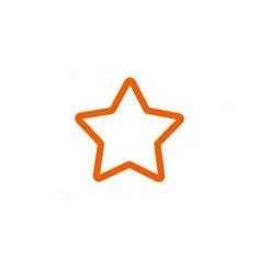 an orange star on a white background