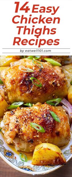 Chicken Thigh Recipes: 14 Easy Chicken Thigh Recipes for Family Dinners — Eatwell101 Ways To Cook Chicken Thighs, Chicken Thighs Dinner, Chicken Thigh Recipes Oven, Chicken Thigh Recipes Crockpot, Boneless Chicken Thigh Recipes, Chicken Thigh Recipes Baked