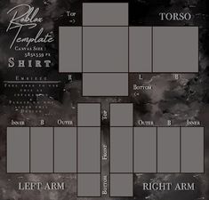 a black and white poster with the names of different types of shirts on it, including two