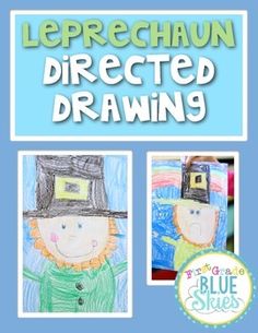 the front cover of leprechaun directed drawing, with pictures of children in hats