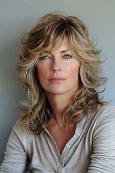 35+ Stylish Shag Hairstyles for Women Over 50 That Will Freshen Up You – CreativeBooster Debs Hair, Long Shag Hairstyles, Feathered Hair, Shag Cut, Long Shag, Hairstyles For Women Over 50