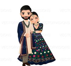 Indian Wedding Couple Cartoon, Navy Groom, Wedding App, Navy Blue Saree, Couple Clipart, Wedding Outfits For Groom, Unique Wedding Cards, Wedding Card Frames