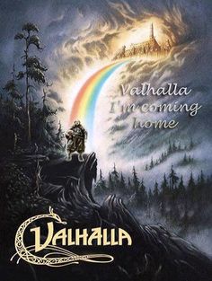 an album cover with a rainbow and castle in the sky above it, on a black background