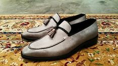 Mens Formal Outfits, Handmade Dress, Dress Boots, Europe Fashion, Tassel Loafers, Mens Formal, Dress Formal, Formal Outfit, Grey Leather