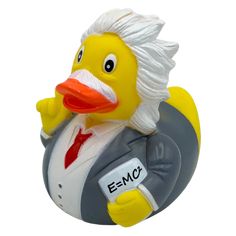 Albert Quackstein Einstein Badeente Quietscheente Gummiente Yarto