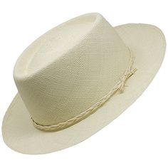 Panama Cuenca Hat - Gambler (Chemise) (Grade 3-4) - Panama Hats for Women Luxury White Country Panama Hat, Adjustable Beige Western Panama Hat, Luxury White Western Panama Hat, White Flat Bill Western Panama Hat, Adjustable White Panama Hat, Panama Hats For Women, Panama Hat Women, Gambler Hat, Hat Rack