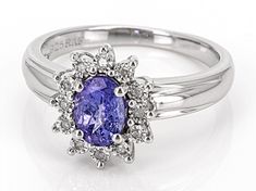 0.67ct Round Tanzanite with 0.04ctw Round White Diamond Accent Rhodium Over Sterling Silver Ring. Measures Approximately 0.41"L x 0.49"W. Not Sizeable. Blue Tanzanite, White Diamond, Sterling Silver Ring, Silver Ring, Sterling Silver Rings, Silver Rings, Sterling Silver, Ring, Silver