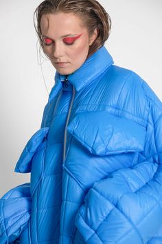 Unisex quilted jacket "Lupinus Light Blue" features a round shoulder and oversized fit for a relaxed, comfortable feel. It's made from lightweight, wrinkle-free polyester and has large pockets, windproof, and water repellent properties. The soft, bold shape makes it a statement piece, and the hypoallergenic synthetic padding adds warmth without compromising style.Size Guide:ONE SIZE (fits to XS-XL)Collar - 51 cmWides middle line - 170 cmBottom line - 140 cmSleeve ends - 57 cmLength from the neck Light Blue Jacket, Blue Jacket, Wrinkle Free, Quilted Jacket, Shoulder Length, Repellent, Water Repellent, Size Guide, Light Blue