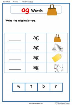 worksheet for beginning and ending the letter g with an image of a handbag