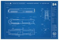 a blueprint drawing of a train engine