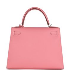 This Kelly, in the Sellier style, is in Rose Confetti epsom leather with palladium hardware and has tonal stitching, front flap, two straps with center toggle closure, clochette with lock and two keys a single rolled handle and removable shoulder strap.The interior is lined with Rose Confetti chevre leather and has one zip pocket with an Hermes engraved pull and two open pockets on the opposite side.Collection: YOrigin: FranceCondition: New and never worn (plastic on hardware)Accompanied by: Hermes Box, Dustbag, lock, 2 keys, clochette, clochette dustbag, strap, strap dustbag, felt, carebook, rainhatMeasurements: 11.25" width x 8.25" height x 4.75" depth; 3.5" handle drop (16.5" shoulder strap drop) Rose Confetti, Hermes Kelly Sellier, Kelly Sellier, Prada Jewelry, Watch Belt, Hermes Birkin 25, Hermes Birkin 30, Hermes Box, Birkin 25