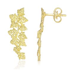 Exuding, botanical charm these earrings feature a vine leaves design quite a delightful pair made of 14k yellow tone gold, these come with push backs. Earring Information Length 0.98 inches Width 0.43 inches Backing Push Back Approximate Weight 2.6 gram(s) Metal 14K Yellow Gold Orange Gem, Front Back Earrings, Yellow Tone, Vine Leaves, Leaves Design, Yellow Gold Earrings, Vine Design, Round Stud Earrings, Wedding Jewellery Necklace