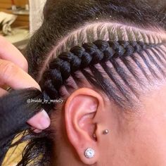 #cornrows  #art #braids #beautytips #hair #braidstyles Stitch Braid, Girl Braids, Braid Styles, Behind Ear Tattoo, Hair And Nails, Cool Hairstyles, Beauty Hacks