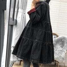 Gender: Women Item Type: Dress Material: Cotton Pattern Type: Rip, Patchwork Theme: Spring, Autumn, Winter Occasion: Going Out, Daily Style: Casual, Loose, Retro Size: M Length: 89.00 cm/ 35.04 " Bust: 110.00 cm/ 43.31 " Shoulder: 51.00 cm/ 20.08 " Sleeve: 52.00 cm/ 20.47 " Hem: 270.00 cm/ 106.30 " Size: L Length: 90.00 cm/ 35.43 " Bust: 114.00 cm/ 44.88 " Shoulder: 52.00 cm/ 20.47 " Sleeve: 53.00 cm/ 20.87 " Hem: 274.00 cm/ 107.87 " Denim Trench Coat, Trench Coats Women, Coat Women, Daily Style, Dress Material, Spring And Autumn, Chinese Style, Dress Materials, Daily Fashion