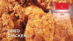 fried chicken is shown in this advertisement for french door 360