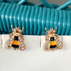 New. Post Earrings. Earrings Color, New Post, Yellow Black, Black N Yellow, Little Things, Post Earrings, Bee, Jewelry Earrings, Women Jewelry