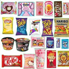 many different types of snacks are shown in this collage with the caption's name