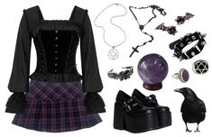 Witch Goth Outfits, Goth Witch Outfits, Girly Goth Aesthetic, Girly Goth Outfits, Witch Core Outfits, Whimsigoth Outfits, Weirdcore Outfits, Vampire Oc, Girly Goth