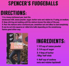 a poster with instructions on how to use fudgeballs