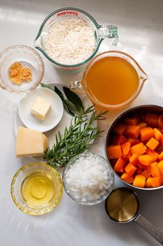 the ingredients for this dish include carrots, rice and butter