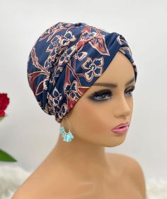 Pull on one piece Multi way pre-tied Tichel Scarf Snood Chemo Cancer Cap Hat Alopecia Head cover Hijab, model in picture wearing inner cap and volumizer under turban to get a fuller shape. Fabric: Cotton check out my other listings for volumizer & Scrunchies: https://www.etsy.com/listing/965784201/xlarge-black-adult-volumizing-scrunchies?ref=shop_home_recs_61&frs=1&crt=1 https://www.etsy.com/listing/966843575/non-slip-100-cotton-inner-scrunchie?ref=shop_home_recs_64&frs=1 https://www.etsy.com/li Lace Turban, Hijab Model, Snood Scarf, Chemo Caps, Rose Gold Sequin, Different Outfits, Gold Sequin, Head Covering, Hair Claw