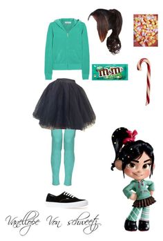 Vanellope Von Schweetz Outfit, Cosplay Ideas Cartoon, Simple Disney Costumes, Disney Movie Costumes, Easy Cosplay Ideas Women, Disney Costumes For Women, Book Character Costume, Vanellope Cosplay, Movie Character Outfits