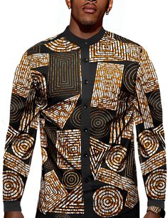 PRICES MAY VARY. OYOZONE African print shirt for men big and tall is luxurious in not only look but feel,without wrinkling.Because of the stretchable fabric construction,It ensures more flexibility when moving. Our African print shirt men are printed with boho and African Mexican Ethnic Tribal Hippie style patterns,which are classic but trendy,and designed with vibrant colors and assorted elements,This fashion shirt with button closure, henley shirt collar,large prints, bold and avant-garde desi African Men Long Sleeve Shirts, African Dashiki Shirt Mens Fashion, Kitenge Fashion For Men, Latest African Fashion Dresses For Men, African Attire For Men Shirts, Patterned Shirt Men, Mens Shawl Cardigan, African Print Shirts For Men, Ankara Shirts For Men