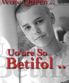 a young boy is posing for a photo with the words you're so betiful