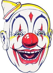 a drawing of a clown's face