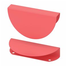 a pink toilet seat and cover on a white background