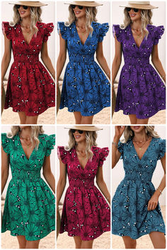 acelimosf™-V-neck waist sexy ruffled sleeveless dress Elegant V-neck Sundress With Ruffles, Ruffled Skirt Dresses For Vacation, Beach V-neck Dress With Ruffled Skirt, Party Sundress With V-neck And Ruffles, Party V-neck Sundress With Ruffles, Summer V-neck Ruffled Dress, Summer V-neck Mini Dress With Ruffled Skirt, Mini Length Ruffled Skirt Dress For Vacation, Red V-neck Sundress With Ruffles