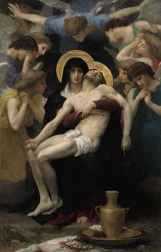 the crucifixion is depicted in this painting