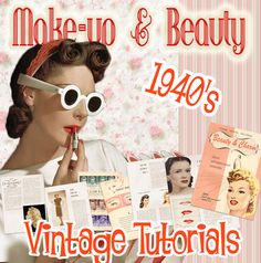 1940s Lipstick, 1940s Hollywood, Beauty Books, Pin Curl, Retro Updo