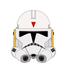 a paper model of a stormtrooper helmet