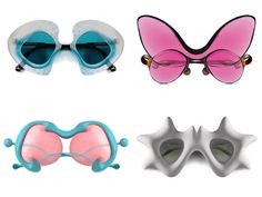 Weird Sunglasses, Glasses Unique, Funky Sunglasses, Unique Eyewear, Sunglasses Design, Funky Glasses, Unique Glasses, Jeweled Shoes