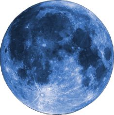 the full moon is shown in blue hues on a white background with space for text