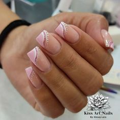 French Tips With Pattern, Hot Pink Nail With Design, Burgundy Acrylic Nails, French Manicure Nail Designs, Nail Art French, Pink Tip Nails, Crazy Nail Designs, Quick Nail Art, French Manicures