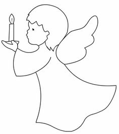 an angel holding a candle in one hand and pointing at it with its right hand