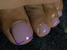 Gel Extension Toenails, Gel Polish Pedicure Designs, Pedicure Ideas Gel, Burgundy Toe Nails Designs, Purple Acrylic Toes, Pedicure Acrylic Toenails, Light Purple Toe Nails, Poly Gel Toe Nails, Short Acrylic Birthday Nails