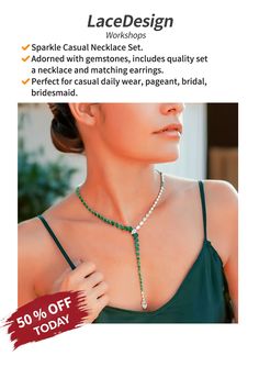 this simple and elegan of quality necklace set includes a stunning necklace and matching earrings. Perfect for any special occasion. Bridal Jewerly, Casual Necklaces, Wedding Jewelry Set, Sparkle Necklace, Casual Jewelry