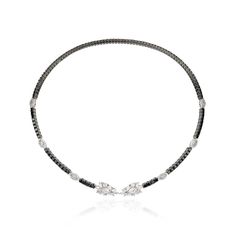 YEPREM choker necklace adorned with a combination of round, marquise and black diamonds boasting exceptional clarity of VVS and VS, as well as a striking F-G color.Round Diamond: 0.66 ct Marquise Diamond: 1.95 ct Black Diamond: 6.90 ct Stone Quantity: 216 Total Weight: 31.04 g Climber Earrings, Ear Cuff Earings, Long Pendant Necklace, Black Diamonds, Black Ops, Marquise Diamond, Cuff Earrings, Necklace Sizes, High Jewelry