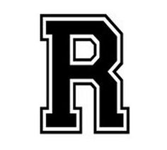 the letter r in black and white